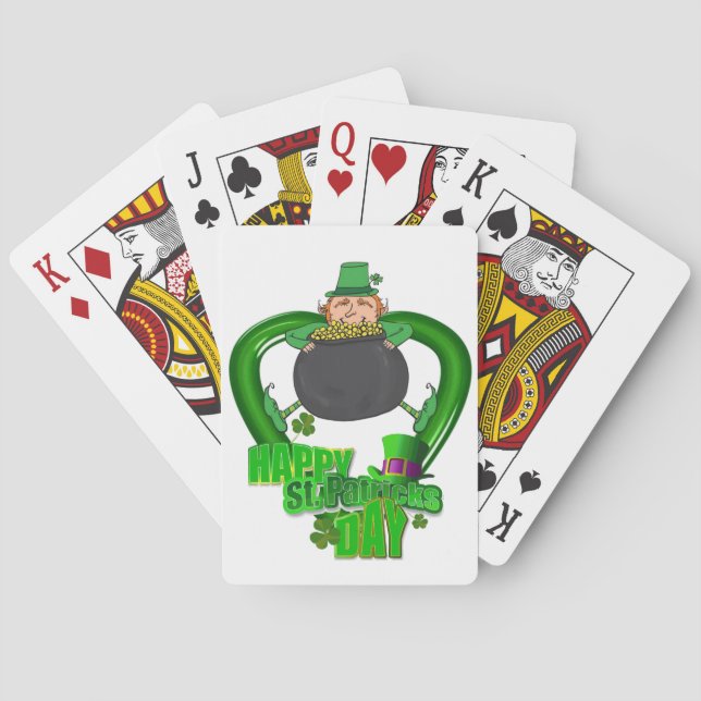 Cubierta de cartas de juego del Día de San Patrici (Reverso)
