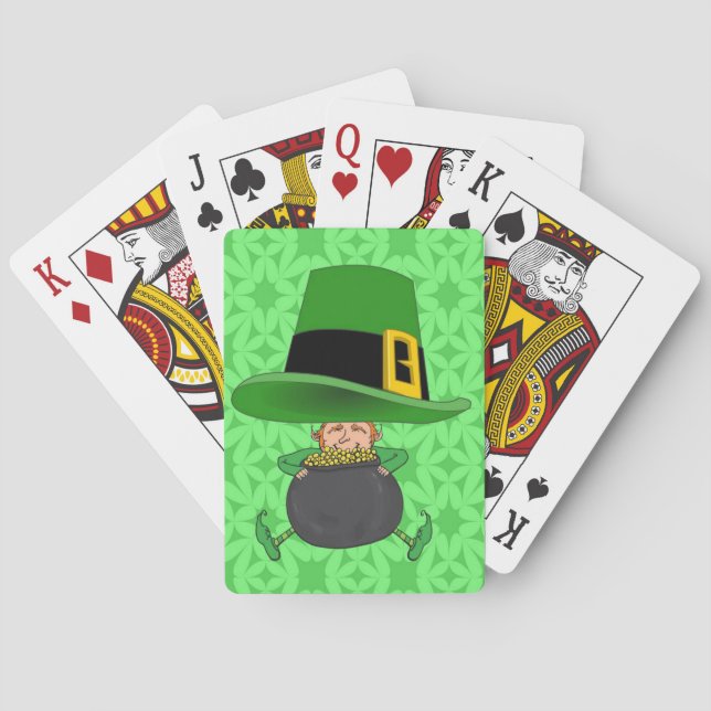 Cubierta de cartas de juego del Día de San Patrici (Reverso)