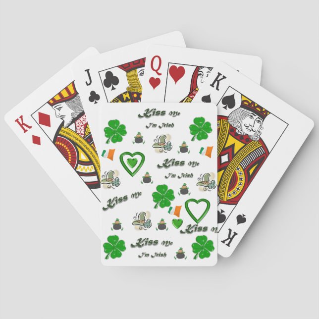 Cubierta de cartas de juego del Día de San Patrici (Reverso)