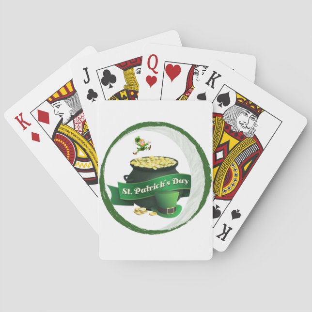 Cubierta de cartas de juego del Día de San Patrici (Reverso)