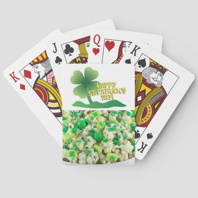 Cubierta de cartas de juego del Día de San Patrici (Reverso)