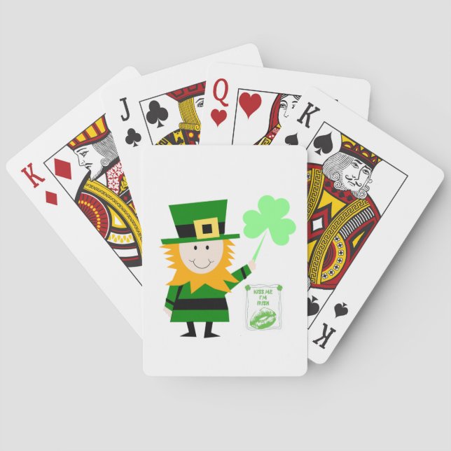 Cubierta de cartas de juego del Día de San Patrici (Reverso)