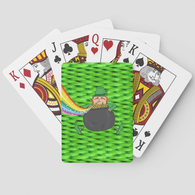 Cubierta de cartas de juego del Día de San Patrici (Reverso)