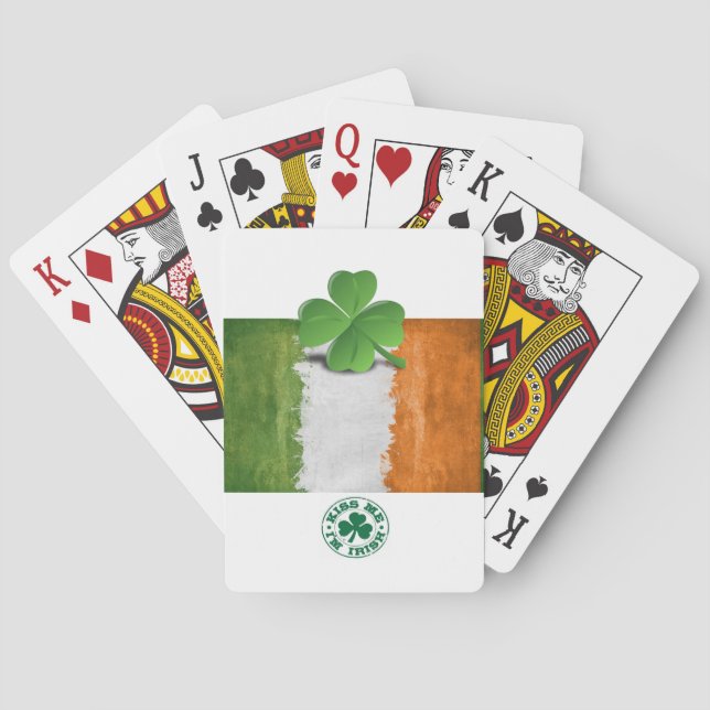 Cubierta de cartas de juego del Día de San Patrici (Reverso)