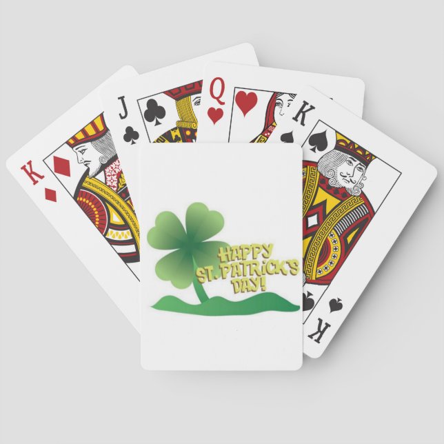 Cubierta de cartas de juego del Día de San Patrici (Reverso)