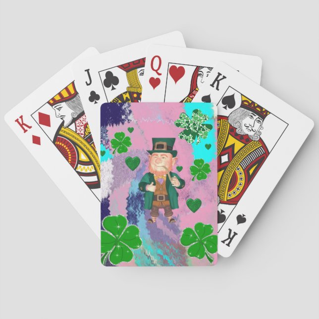 Cubierta de cartas de juego del Día de San Patrici (Reverso)