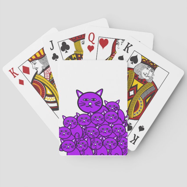 Cubierta de cartas de reproducción de gato (Reverso)
