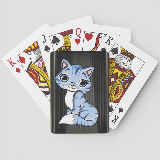 Cubierta de cartas de reproducción de gato (Reverso)