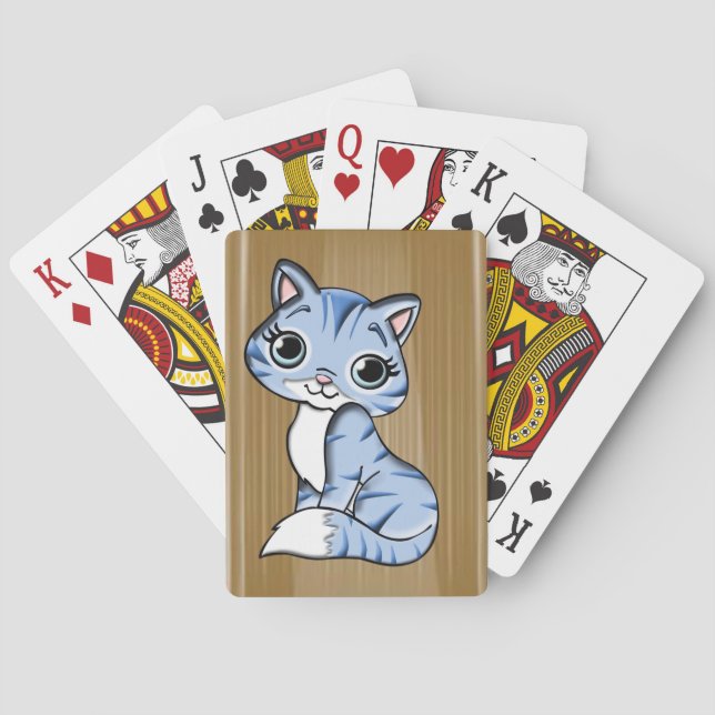 Cubierta de cartas de reproducción de gato (Reverso)