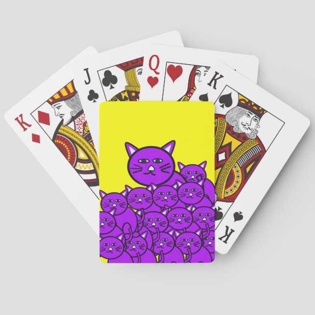 Cubierta de cartas de reproducción de gato (Reverso)