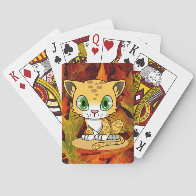 Cubierta de cartas de reproducción de gato (Reverso)