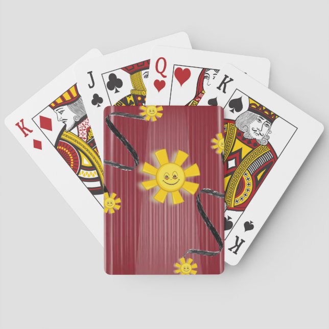 Cubierta de cartas de reproducción de girasol (Reverso)