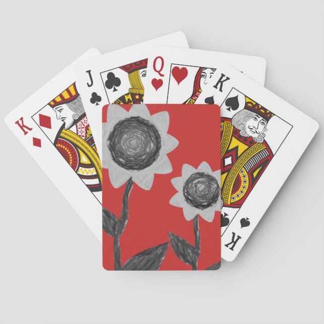 Cubierta de cartas de reproducción de girasol (Reverso)