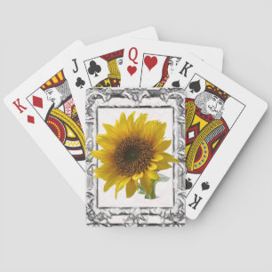Cubierta de cartas de reproducción de girasol