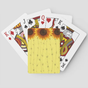 Cubierta de cartas de reproducción de girasol