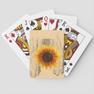 Cubierta de cartas de reproducción de girasol