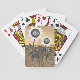 Cubierta de cartas de reproducción de girasol