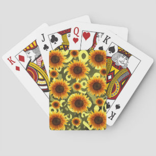 Cubierta de cartas de reproducción de girasol