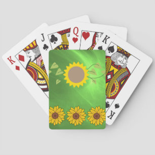 Cubierta de cartas de reproducción de girasol