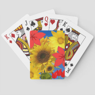 Cubierta de cartas de reproducción de girasol