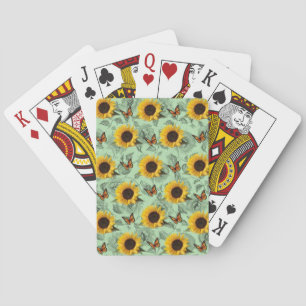 Cubierta de cartas de reproducción de girasol