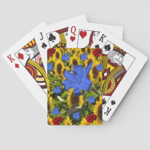 Cubierta de cartas de reproducción de girasol