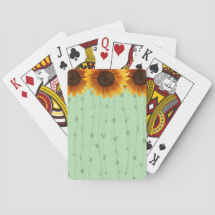 Cubierta de cartas de reproducción de girasol