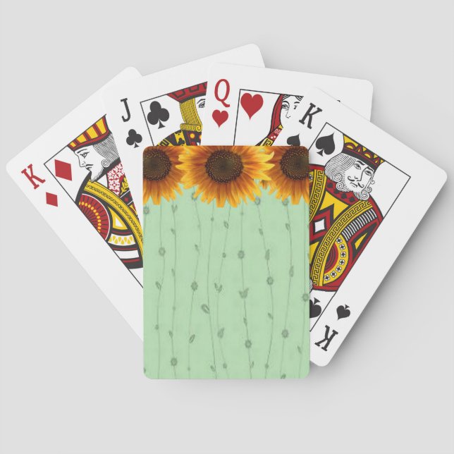 Cubierta de cartas de reproducción de girasol (Reverso)