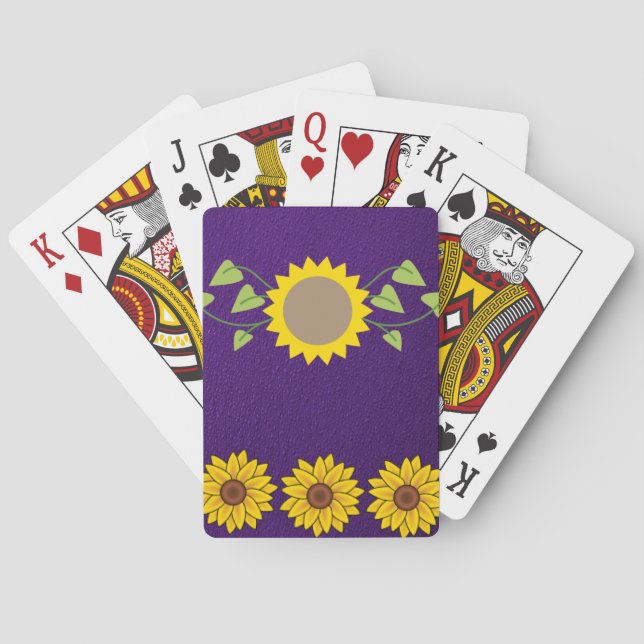 Cubierta de cartas de reproducción de girasol (Reverso)