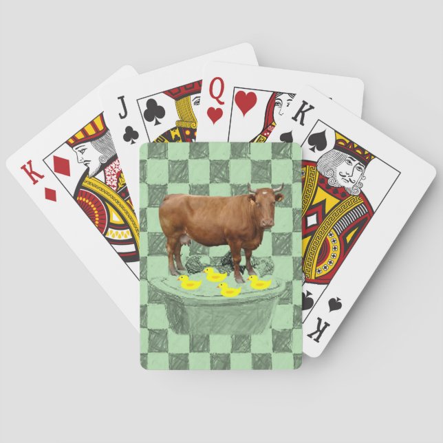 Cubierta de cartas de reproducción de vaca (Reverso)