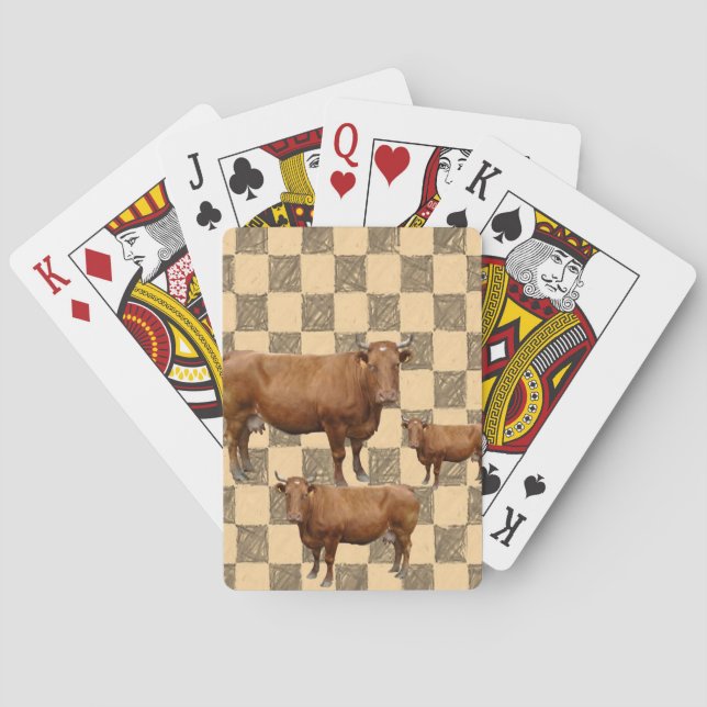 Cubierta de cartas de reproducción de vaca (Reverso)