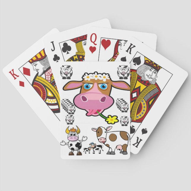 Cubierta de cartas de reproducción de vaca (Reverso)