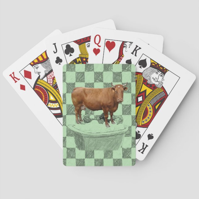 Cubierta de cartas de reproducción de vaca (Reverso)
