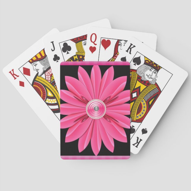 Cubierta de cartas de reproducción floral (Reverso)