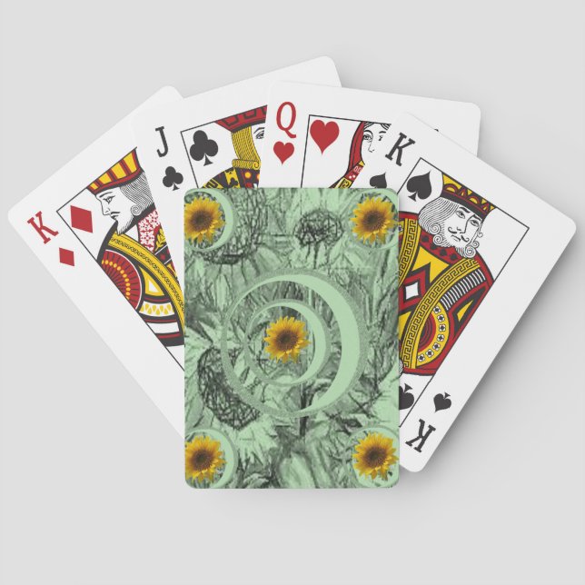 Cubierta de cartas de reproducción floral (Reverso)
