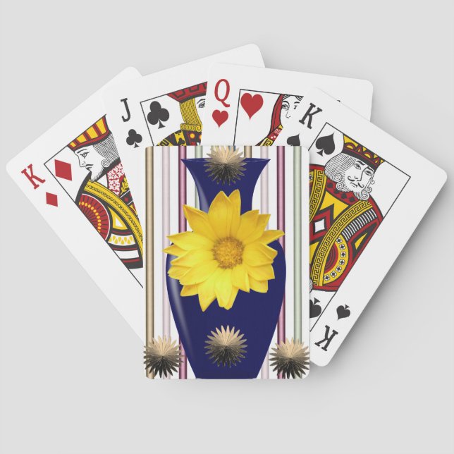 Cubierta de cartas de reproducción floral (Reverso)