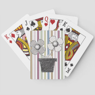 Cubierta de cartas de reproducción floral
