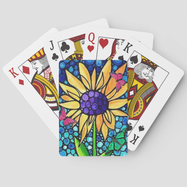 Cubierta de cartas de reproducción floral (Reverso)