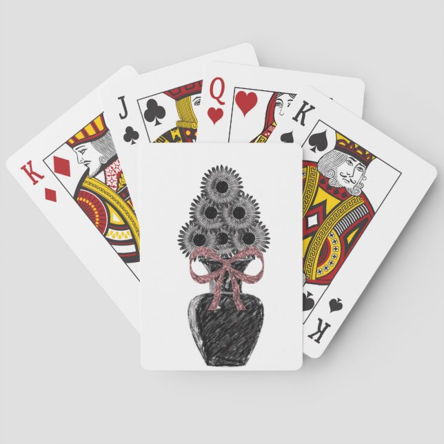 Cubierta de cartas de reproducción floral (Reverso)