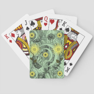 Cubierta de cartas de reproducción floral
