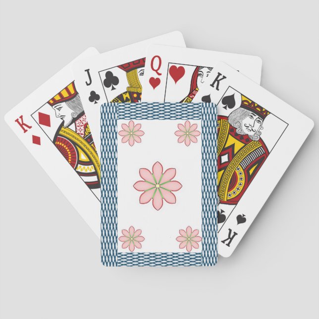 Cubierta de cartas de reproducción floral (Reverso)