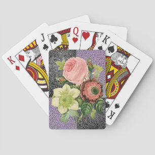 Cubierta de cartas de reproducción floral