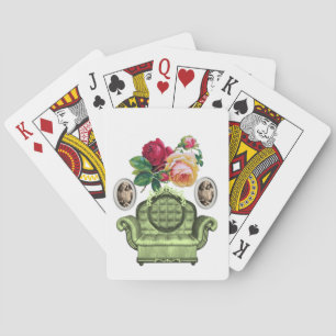 Cubierta de cartas de reproducción floral