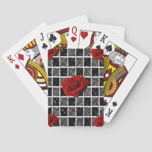 Cubierta de cartas de reproducción floral