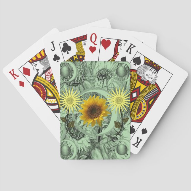 Cubierta de cartas de reproducción floral (Reverso)