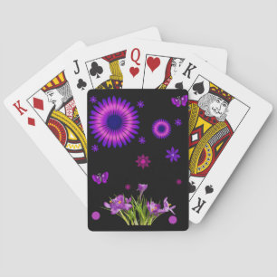 Cubierta de cartas de reproducción floral