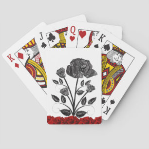 Cubierta de cartas de reproducción floral