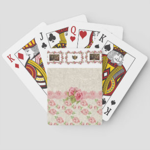Cubierta de cartas de reproducción floral