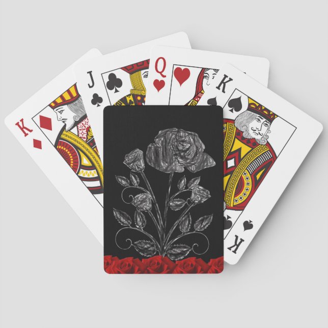 Cubierta de cartas de reproducción floral (Reverso)