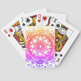 Cubierta de cartas en el arco iris de Mandala